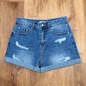 Women's Blue Denim Shorts Veveret Medium